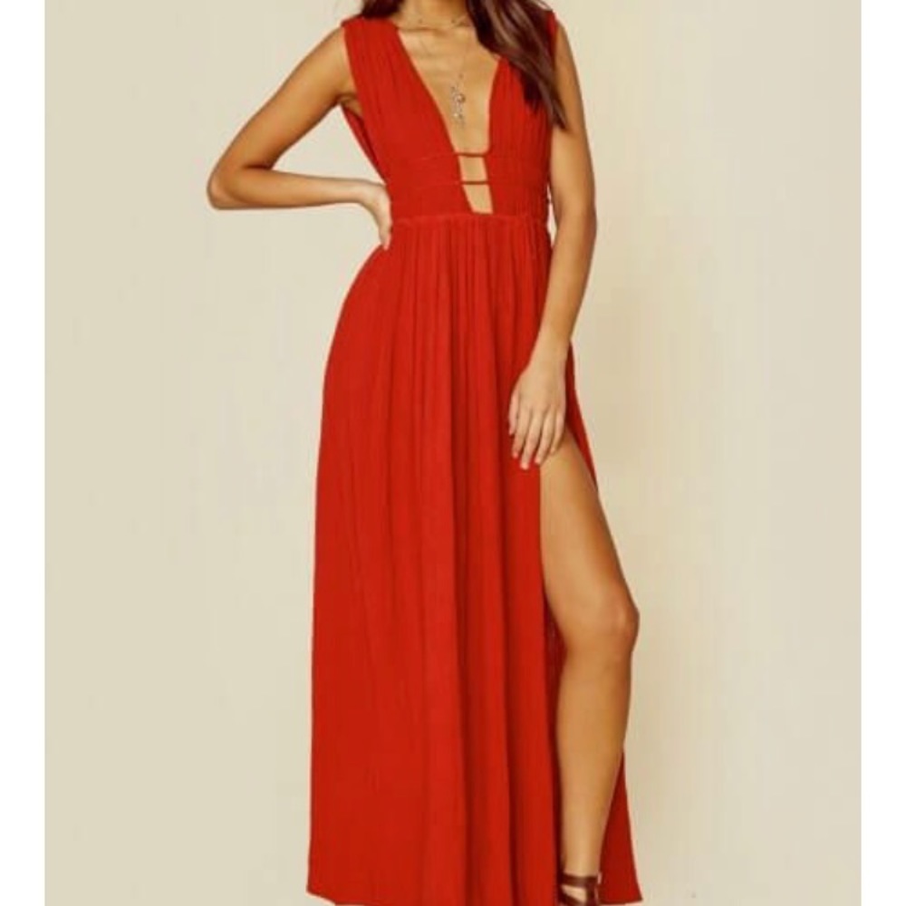 Jen’s Pirate Booty Caparra Maxi dress red